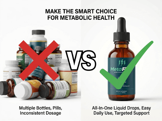 MetaFlow liquid formula designed to support healthy blood sugar balance throughout the day