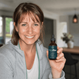 Satisfied customer sharing positive lifestyle changes and improved sense of well-being